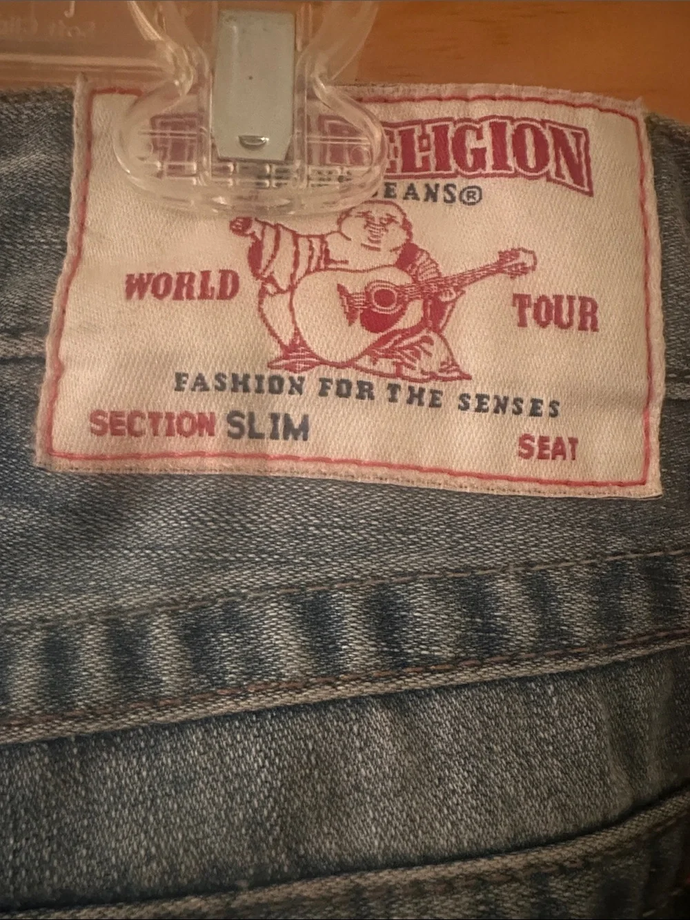 True Religion Men's Slim Washed Blue Denim Jeans